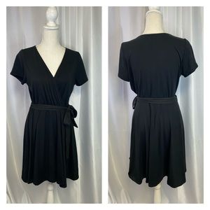 NWT Faux Wrap Black Dress - Size 1X